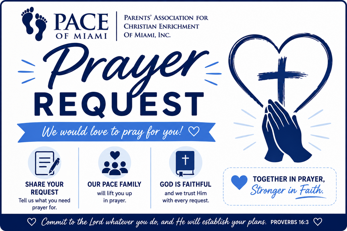 PACE prayer requests for homeschool families